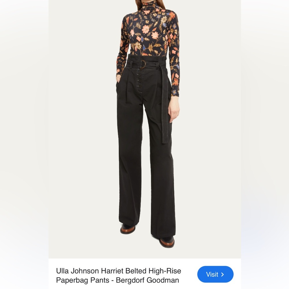 Ulla Johnson Classic Black Trousers